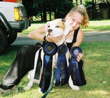Luna at the Wild River Classic winning 6-9 puppy